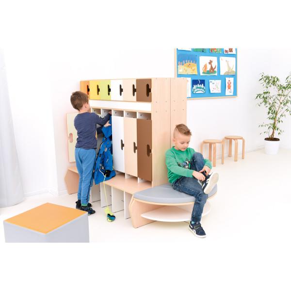 Garderobe Chamäleon 6, leise schliessend, Grün-Braun-Töne