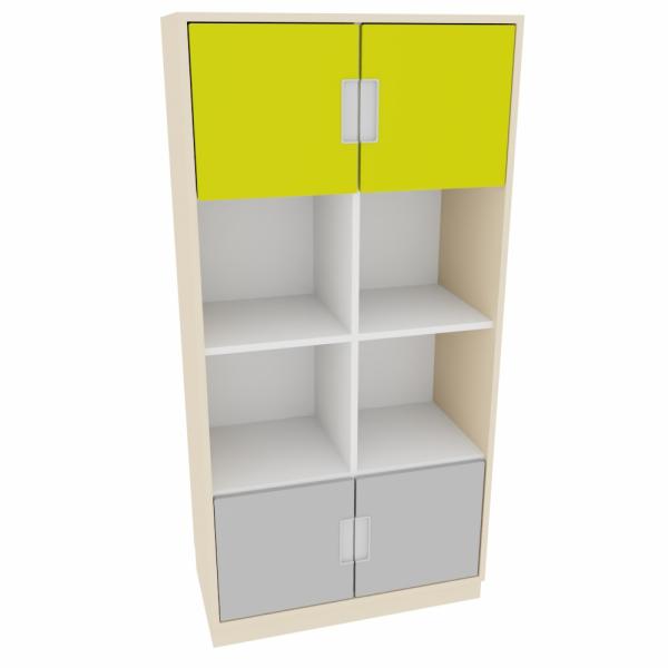 Schrank XL mit Türen, B 79 - limone/grau (Quadro 151-180°)