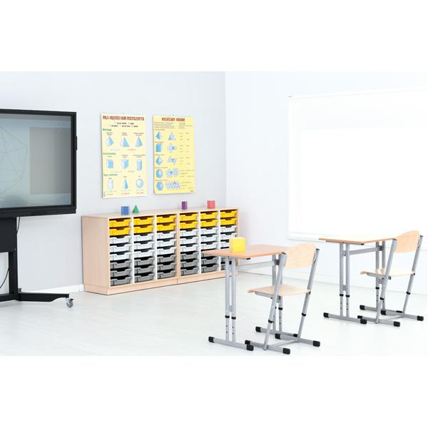 Regal M + 24 diverse Behälter - Ahorn (Quadro 158)