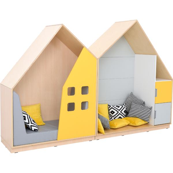 Möbelsatz Quadro Häuserzeile 160-180°