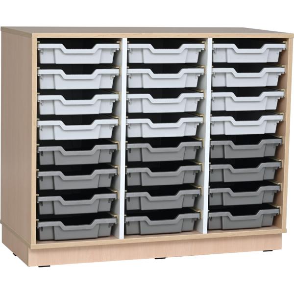 Regal M + 24 diverse Behälter - Ahorn (Quadro 203)