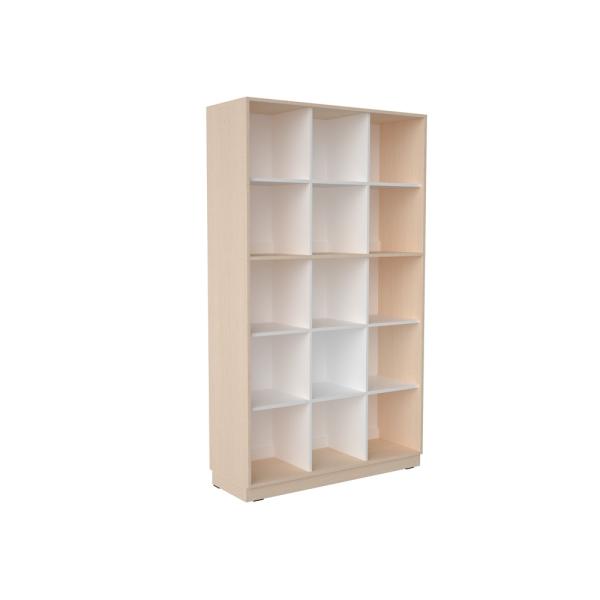 Quadro (Set 218) - Schrank H 201 mit 2 Mittelwänden und Einlegeböden, B 116, Ahorn