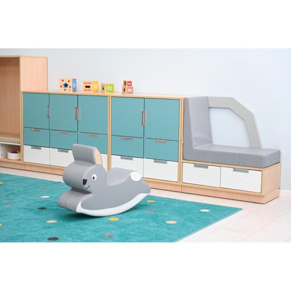 Quadro - Schrankset Auto, Ahorn Jylland - pastelltürkis