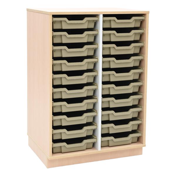 Regal M+ + 20 beige Behälter  (Quadro 286)