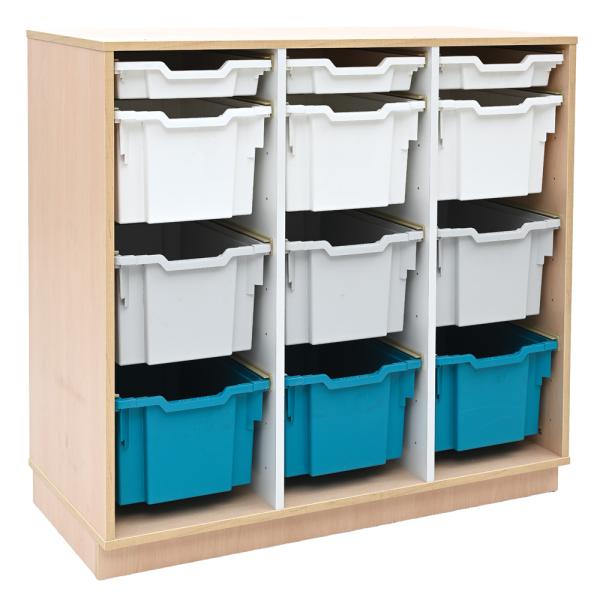 Regal M+ + 12 diverse Behälter (Quadro 290)