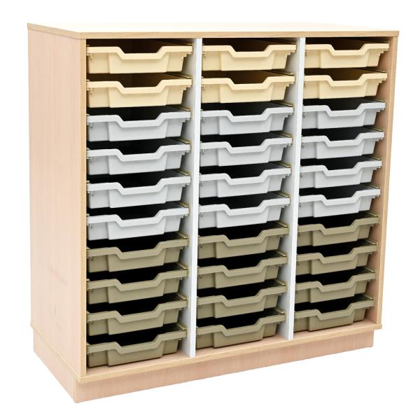 Regal M+ + 30 flache Behälter, B 104  (Quadro 300)