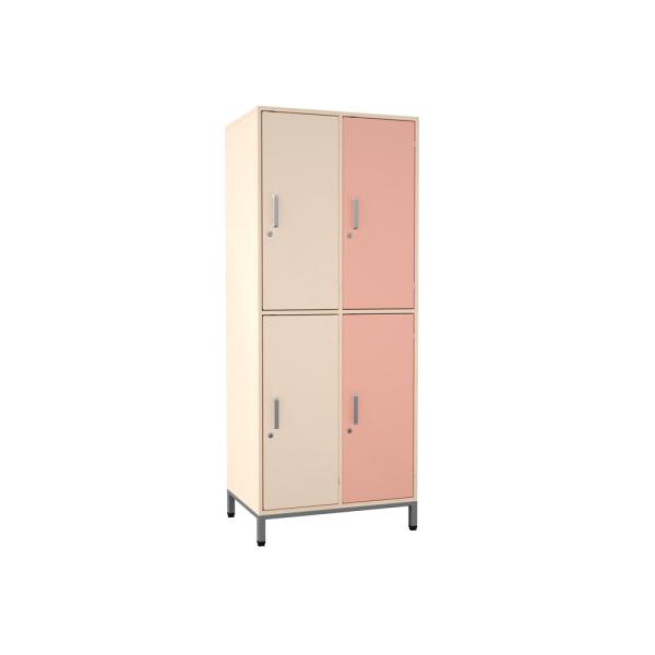 Frameo Set 10 - Garderobenschrank mit Metallbeinen, 4 Fächer, abschliessbar