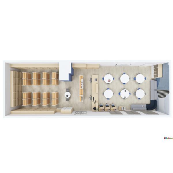Schulbibliothek mit Sitzecke Flow