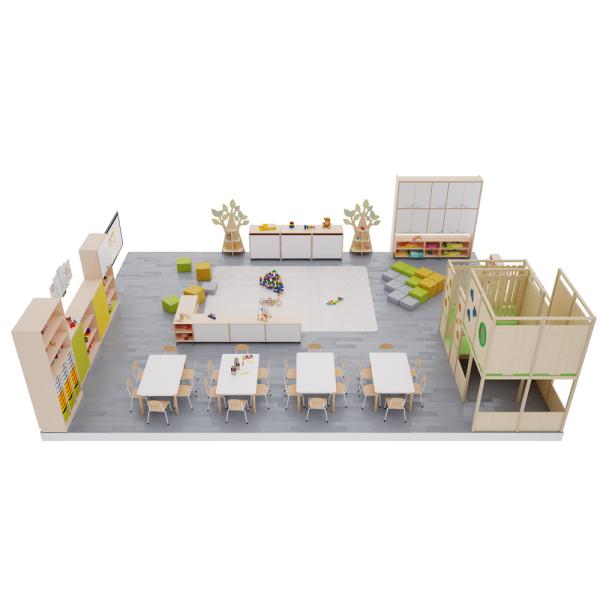 Grande - Kindergartenraum mit Hochebene Bianca