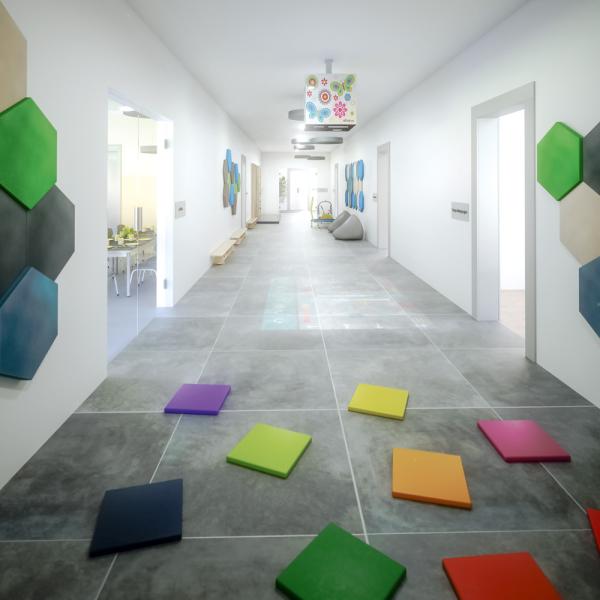 Korridor mit Fliegenteppich