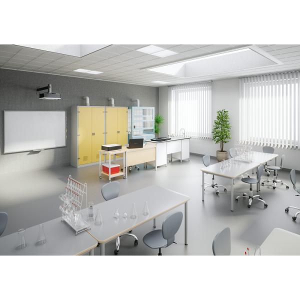 Physikalisches und chemisches Labor mit Abzugsbehälter