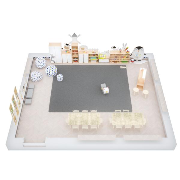 Krippe-Gruppenraum Schrankset Bauernhof 1