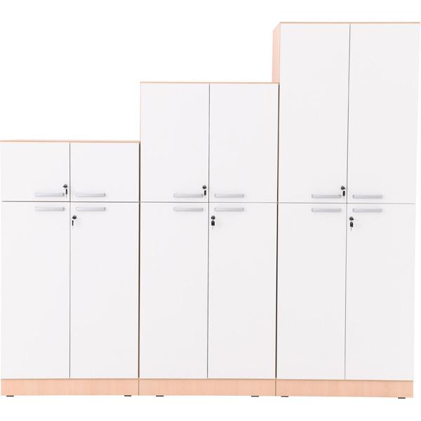Möbelsatz Grande 5, T 38, Ahorn, Türen weiss
