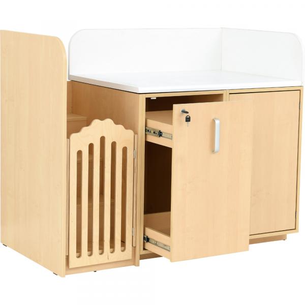 Wickelkommode, B 147,5, Treppe links