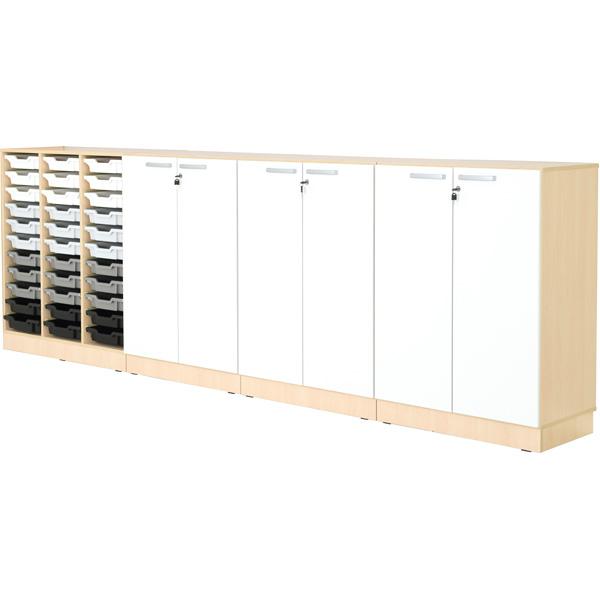 Möbelsatz Grande 46, T 48, Ahorn, Türen weiss