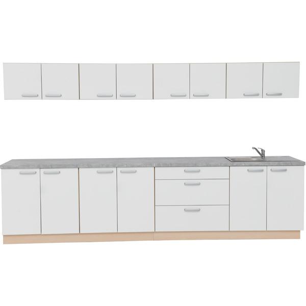 Grande Küchenausstattung, Breite 328 cm, Küchenausstattung 2