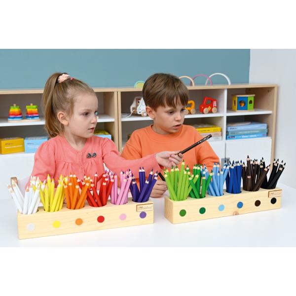 Stiftehalter mit Dreikantstiften 12x12 Farben