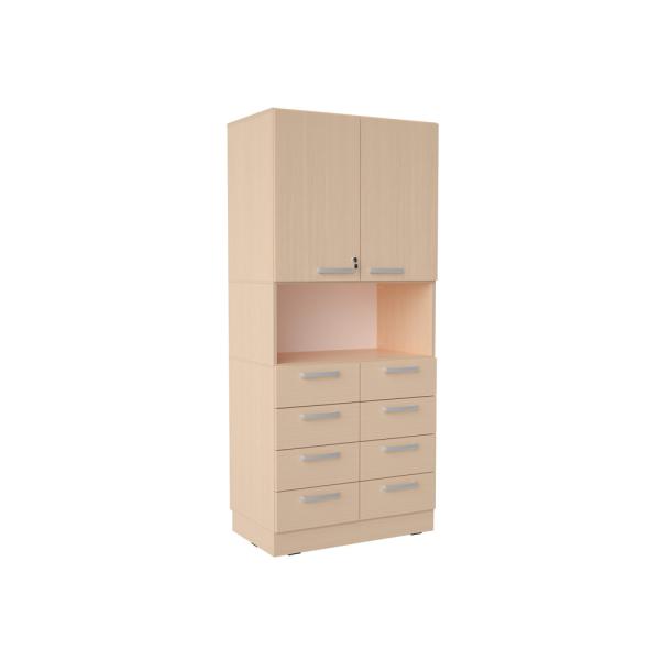 Grande Kombi-Hochschrank mit offenem Fach, H 187, T 48 (Grande 107)