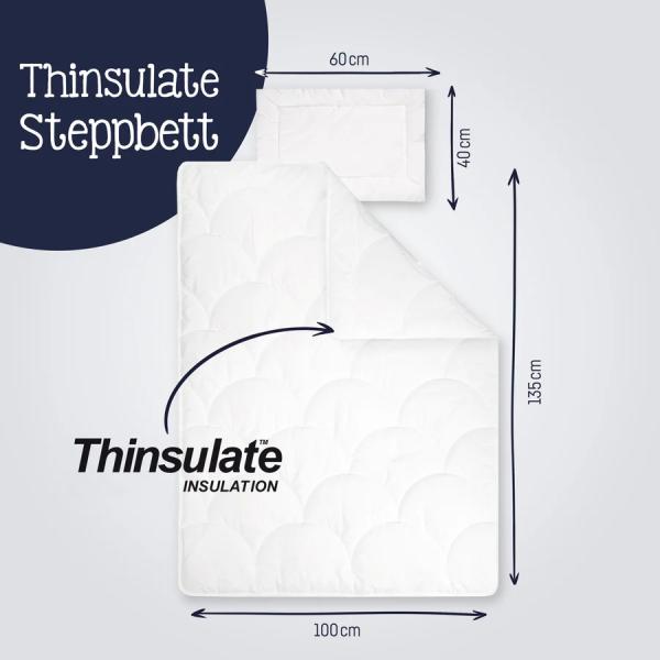 Steppbett-Set, Babytraum, 100x135 + 40x60 cm
