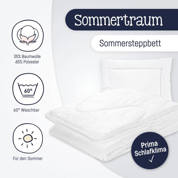 Steppbett-Set, Sommertraum, 100x135 + 40x60 cm