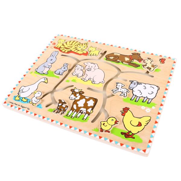 Labyrinthpuzzle -Bauernhoftiere