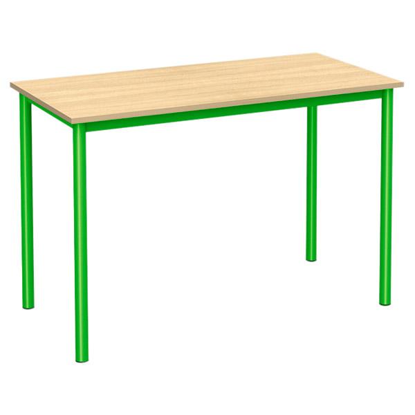 Doppeltisch MILA 3, Tischhöhe 59 cm, gerade Ecken - grün - Buche