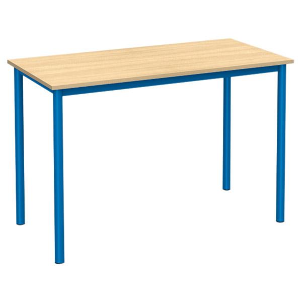 Doppeltisch MILA 4, Tischhöhe 64 cm, gerade Ecken - blau - Buche