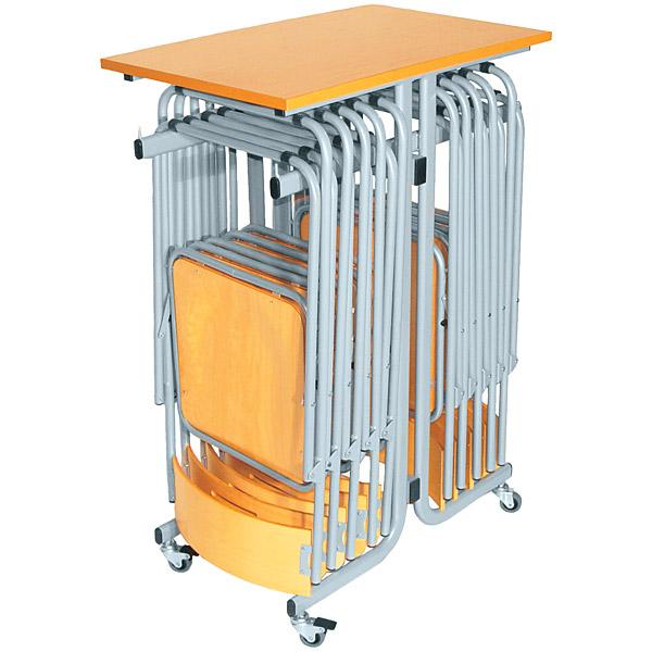 TIPI Klappstuhl-Transportwagen - alufarben - Buche