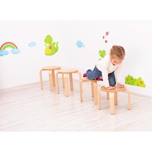 Holzhocker 2, Sitzhöhe: 30 cm