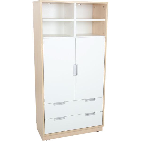 Kombischrank XL mit 2 breiten Schubladen und 2 mittelgrossen Türen, B 79 - (Quadro 35)