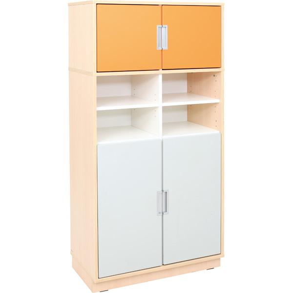 Schrank, B 79, H 164, orange/grau (Quadro 100-180°)