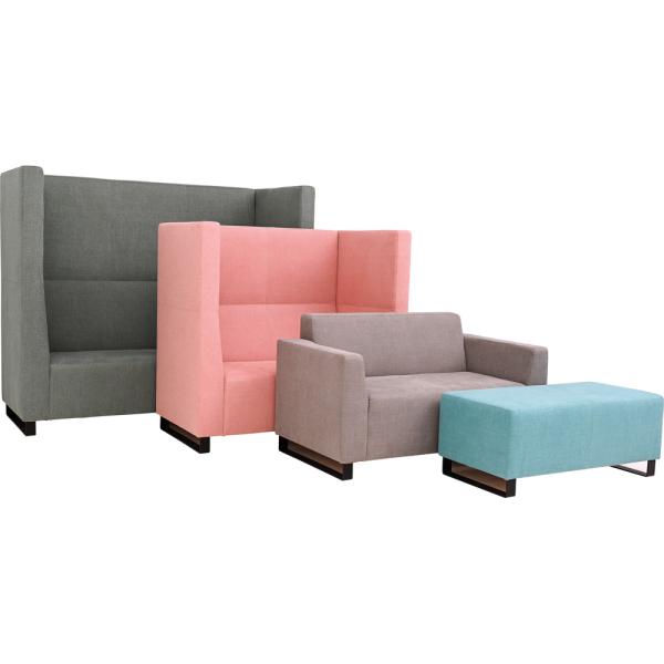 Universum Dreisitzer, H 133 cm, 2 Lehnen, Textil Kidglove