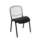 Konferenzstuhl ISO Ergo-Mesh - schwarz, Lehne weiss