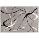 Grauer Teppich mit Linien, 1,5 x 2 m