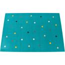 Teppich Türkis mit Punkten 2 x 3 m