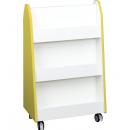 Quadro - Bücherregal zweiseitig - weiss, gelb