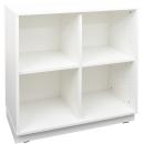 Quadro - Schrank M mit 1 Mittelwand und 1x2 Einlegeböden, B 79, weiss