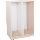 Quadro - Regal M+ für Kunststoffbehälter, B 70, Ahorn, zweireihig