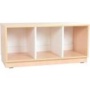 Quadro - Regal S für Kunststoffbehälter, B 104, Ahorn, dreireihig