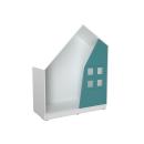 Quadro - Häuschen, weiss, meerfarben