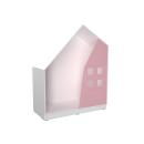 Quadro - Häuschen, weiss, pastellrosa