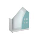Quadro - Häuschen, weiss, pastelltürkis