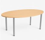 Ovaler Konferenztisch, 180x100 - Buche