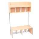 Garderobe Quadro 4 mit Gestell, Sitzhöhe 26 cm, Ahorn