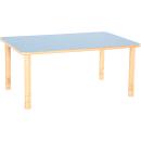 Rechteckiger Tisch Flexi, höhenverstellbar 40-58 cm, blau