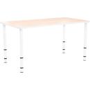 Tisch Bambino rechteckig, 120x65 cm, höhenverstellbar 40-58 cm, mit weissen Kanten