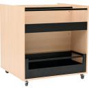 Grande Bücherwagen, doppelseitig, Ahorn