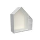 Quadro - Häuschen mit 2 Einlegeböden, weiss - hellelfenbein