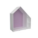 Quadro - Häuschen mit 2 Einlegeböden, weiss - pastellviolett
