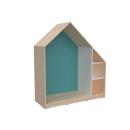 Quadro - Häuschen mit 2 Einlegeböden, Ahorn - meerfarben